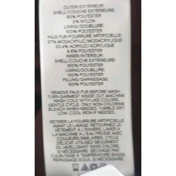 Express Jacket Women's Small Wine Faux Fur Hood Removable Zebra Liner N… - Picture 10 of 10